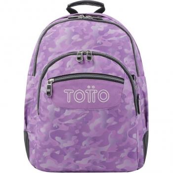 Mochila Totto Crayoles Refuerzo Escolar Camuflaje Rosa 9I8