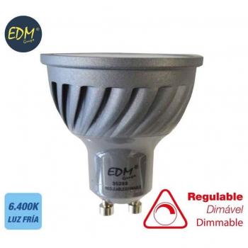 Bombilla LED GU10 regulable 6W 480 lumens 6400K