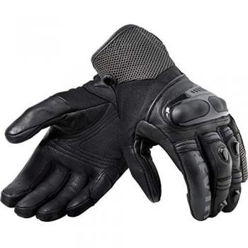 Guantes de motocicleta Revit Metric deportivos puño corto negro gris (XS)