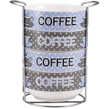 Wellberg 5 piezas China apilables cuencos – juego de desayuno – Cuencos de pasta – Sopa bowsl – Set diseño de café