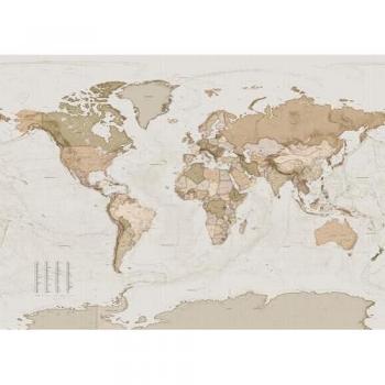 Komar Earth Map Non-Woven Wallpaper Mural, 350x250 cm