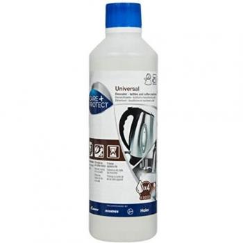 Limpiador Descalcificador Universal para Cafeteras y Hervidoras Care + Protect 500ml - Elimina Cal y Residuos, Blanco