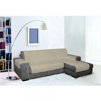 Trendy Funda de sofá Impermeable y Doble Cara, Gris Paloma 240 cm, 100% Microfibra