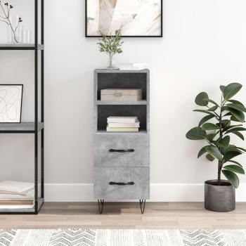 Aparador de hormigón gris 34,5x34x90 cm madera multicapa Vidaxl