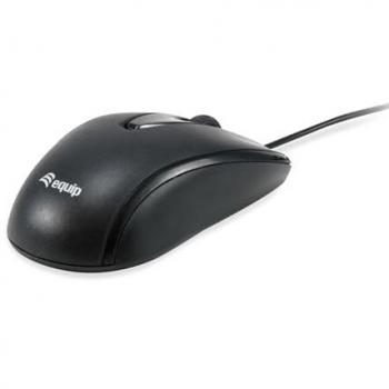 Ratón Óptico Ambidextro USB Tipo C 1200 DPI Equip 245116 Compacto Negro