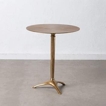Mesa Auxiliar Dorada de Aluminio 54,5 x 54,5 x 64 cm