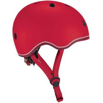 Casco Globber Go Up con Luces LED para Niños, Ajustable 45-51 cm, Color Rojo