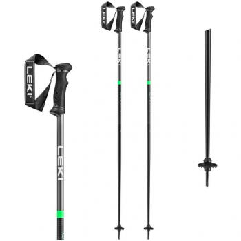 Bastones Leki QNTM Alpino Gris Verde Negro (par) - 115 cm