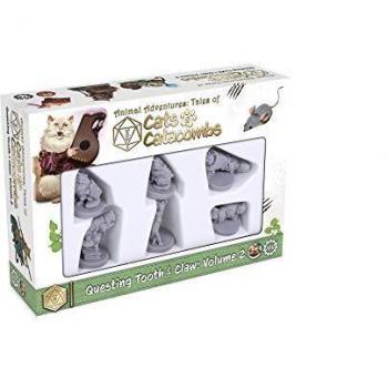 Steamforged- Aventuras en Animales en Miniatura: Gatos y catacumbas: Dientes y Garras de búsqueda Volumen 2 catacatas, Color Gris, 0