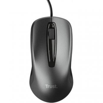 Trust Basics 24657 Ratón Óptico Cableado - Negro, USB, 1200 DPI, 3 Botones con Rueda de Desplazamiento