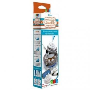 Chantilly Decorativa Blanca con Efecto Variado - 50 g - Accesorio de Modelado con Bolsa para Boquillas