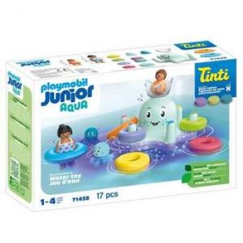 Playmobil Junior Aqua & Tinti 71438 Pulpo de Colores, con Cuatro Anillos de Colores para clasificar y Tres tabletas de baño Tinti, Juguetes para niños y niñas a Partir de 1 año