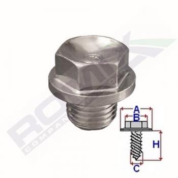 Tornillo de montaje para motocicleta ROMIX ROM C70468, alta resistencia, fabricado en acero, acabado galvanizado, rosca métrica estándar, longitud de 68 mm