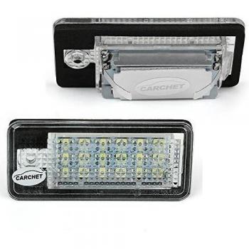 CARCHET® 1.44W 18LED 3528SMD Lámpara Placa Matrícula Luz Blanco para Coche AUDI A3 8P Q7