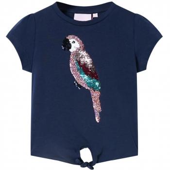 Camiseta infantil azul marino 128