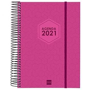 Finocam - Agenda 2021 1 Día página Espiral Futura Rosa Catalán