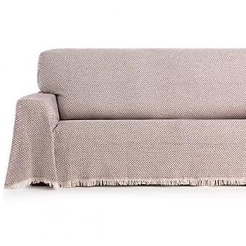 Foulard Multiusos Zen Marrón 180x260cm - Colcha para Sofá o Cama, Tacto Extrasuave y Confortable