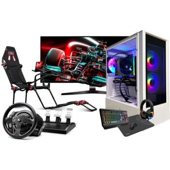 PC Racing Simracing Mk I - Intel Core i5-12400F, 16GB RAM, 1TB SSD, RX 6600 + Monitor y Periféricos Gaming