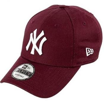 New Era League Essential 940 Neyyan MRN - Gorra Línea York Yankees para Hombre, Color Morado, Talla OSFA
