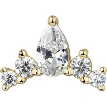Ear Candy - Piercing Alice de plata bañado en oro 18k