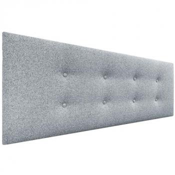 Cabecero Tapizado Aqualine Pro de Polipiel o Tela con 2 Hileras de Botones - Gris Perla (135x50cm, para camas 120/135/140)