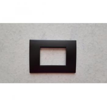Placa Compatible Living Light ABS 3/4/7 Postes Coloridos Negro Mate - 3 Foros
