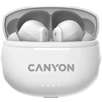 Canyon CNS-TWS8W Auriculares True Wireless Stereo (TWS) Dentro de oído, Color Blanco, Función de llamadas