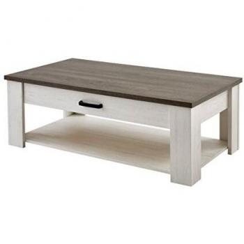 Mesa Centro Marquis Aglomerado Roble Claro y Oscuro 120x41x64 cm