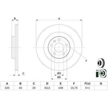 Disco de freno BOSCH 0 986 479 E87
