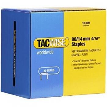 Tacwise 0385 Grapas galvanizadas de tipo 80/14 mm, caja de 10.000 unidades