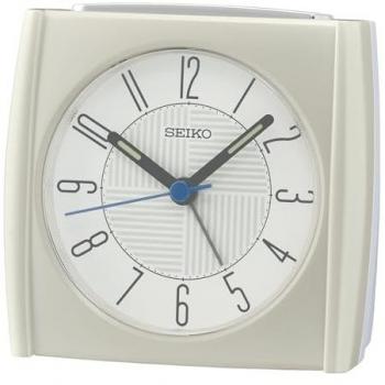 Despertador Analógico Seiko QHE205W de Cuarzo Pequeño Blanco, Ideal como Regalo