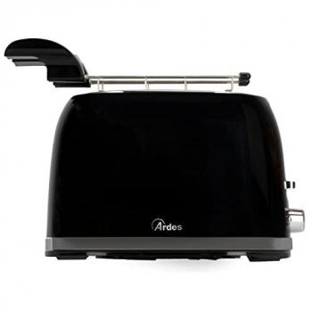 Tostadora Ardes Tosto Prestige ARTOAST03 - 2 Rebanadas, 7 Niveles de Dorado, Potencia 850 W, Color Negro
