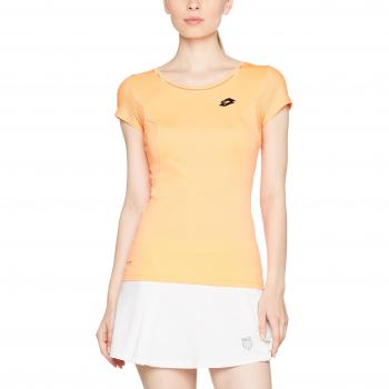 Lotto Nixia III Tee W Camiseta de Manga Corta, Mujer, Naranja