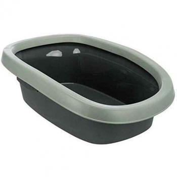 Bandeja Higiénica Be Eco Carlo con Borde Antracita/Gris/Verde y Filtro de Carbón Activado