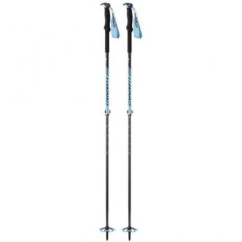 Bastón Dynafit Free Vario azul claro gris oscuro, ligero, ajustable, con empuñadura ergonómica, fabricado en aluminio, ideal para senderismo y montañismo
