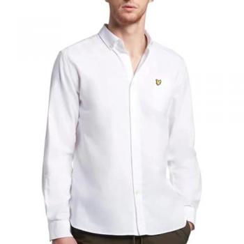 Lyle & Scott Regular Fit Light Weight Mens Oxford Shirt - White - XL