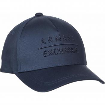 Armani Exchange Horizontal Logo Gorra de béisbol, Azul