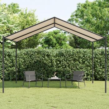 Carpa Merlo Acero y Tela Beige 2,6x4x3 m