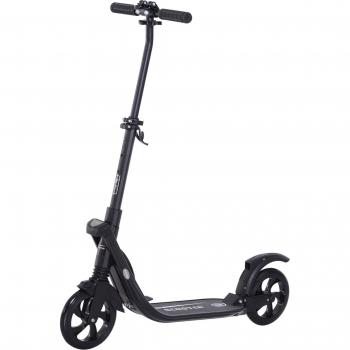 HOMCOM Patinete Plegable para Adultos y Niños +14 años con Manillar Altura Ajustable, Freno, Grandes Ruedas Ø200 mm, Amortiguador, Aluminio, C