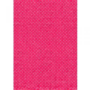 4 hojas A4 Craft Creations decorativo impreso - lunares - Creative Card pequeños puntos blancos en rosa - 240gsm 300mic cartulina - Matt frente Impreso con blancos llanos regresará