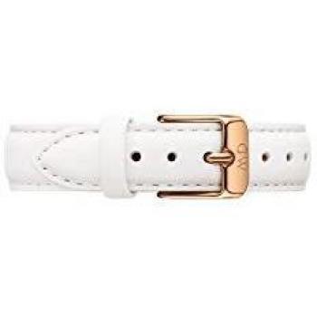 Cinturino de Piel Daniel Wellington Classic Petite Blanco 14mm Rose Gold