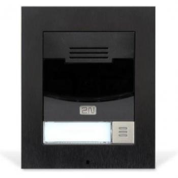 Intercomunicador IP 2N Solo sin cámara, montaje en superficie, color negro, acero satinado