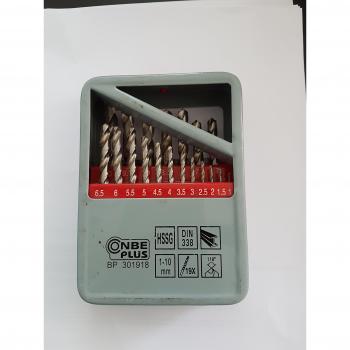 Juego de 19 brocas de metal 1 – 10 mm HSS en metal kasette