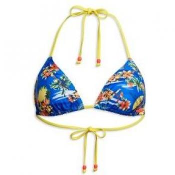 Top de Bikini Triangular Sostenible para Mujer Superdry Azul (M) - Poliéster Reciclado