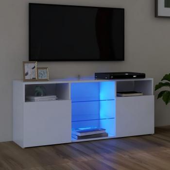 vidaXL TV Cabinet with LED Lights White 120x30x50 cm