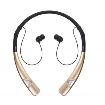 Wireless Stereo Headset Gold - Manos Libres. Auriculares estéreo. Micrófono. Resistentes al Sudor con cancelación de Ruido