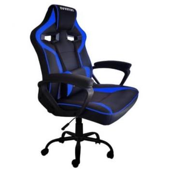 Silla Gaming Infiniton GSEAT-TS Azul, Respaldo Reclinable, Soporta 120kg, Ajuste en Altura y Cojines Ajustables