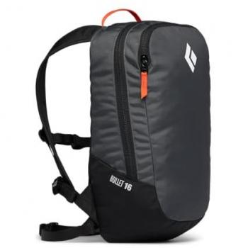 Mochila Black Diamond Bullet 16L gris oscuro negro para escalada en roca y senderismo, Carbon, Talla única