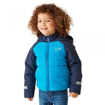Regatta Kids Hydro Blue Water-Repellent Quilted Animal Jacket Size 2-3 Years