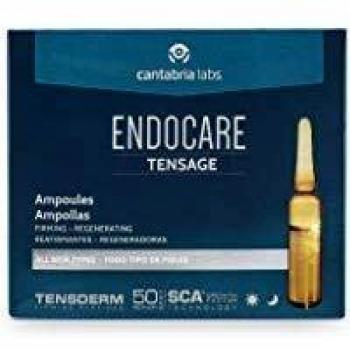 Endocare Tensage Ampollas - Antiarrugas, Antiflacidez, Regeneradoras, Efecto Tensor Inmediato, con Ácido Hialurónico, para Todo Tipo de Pieles, 10 Unidades